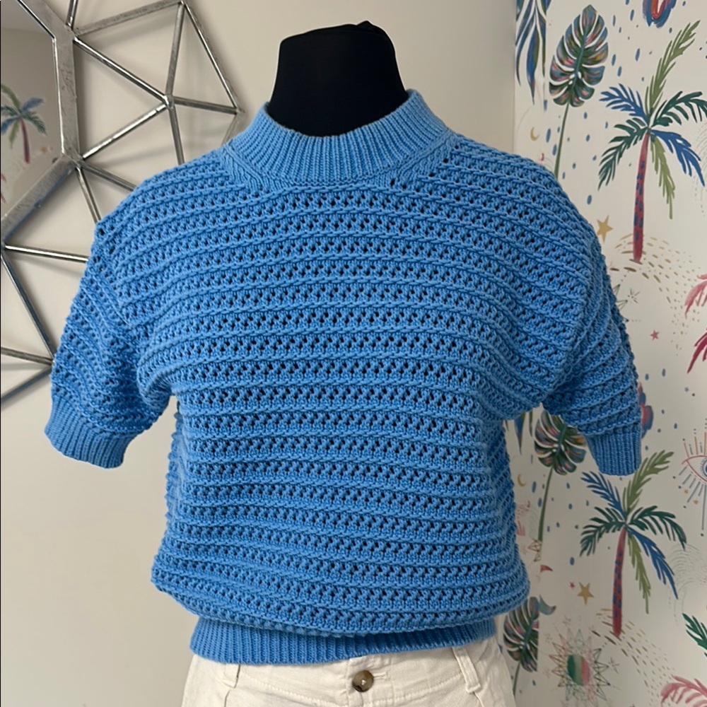 Ann Taylor Sky Blue Knit Top